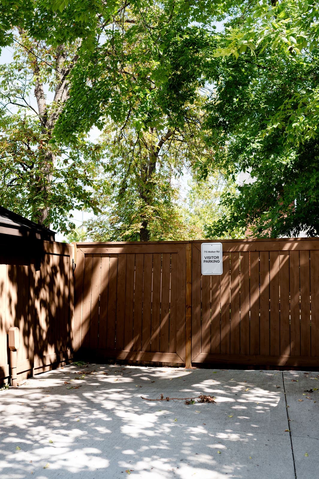 Visitor parking area at the rear of 715 Walker Rd